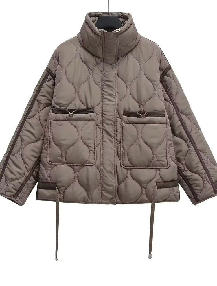 Veste matelassée col haut femme