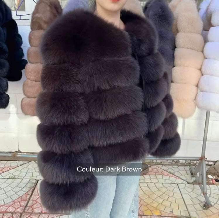 Doudoune Femme chic en Fausse Fourrure - Manteau Hiver Élégant et Douillet