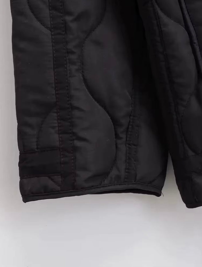 Veste matelassée col haut femme