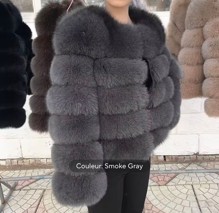 Doudoune Femme chic en Fausse Fourrure - Manteau Hiver Élégant et Douillet