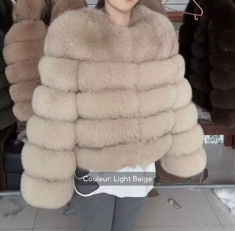 Doudoune Femme chic en Fausse Fourrure - Manteau Hiver Élégant et Douillet