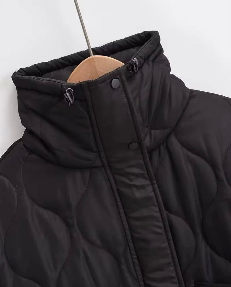 Veste matelassée col haut femme