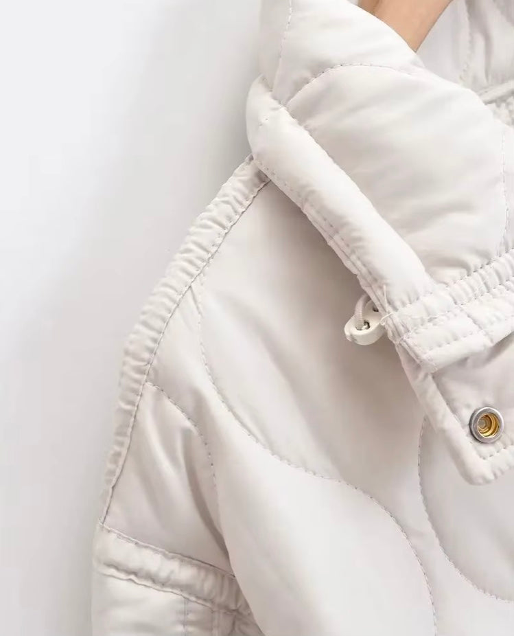 Veste matelassée col haut femme