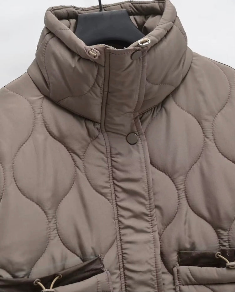 Veste matelassée col haut femme