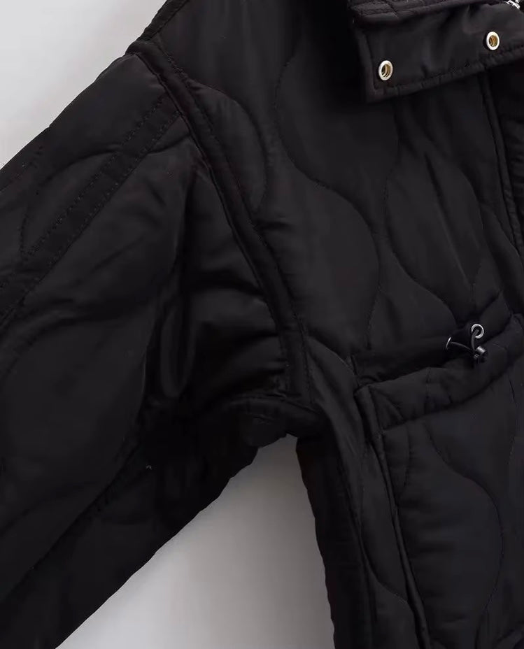 Veste matelassée col haut femme