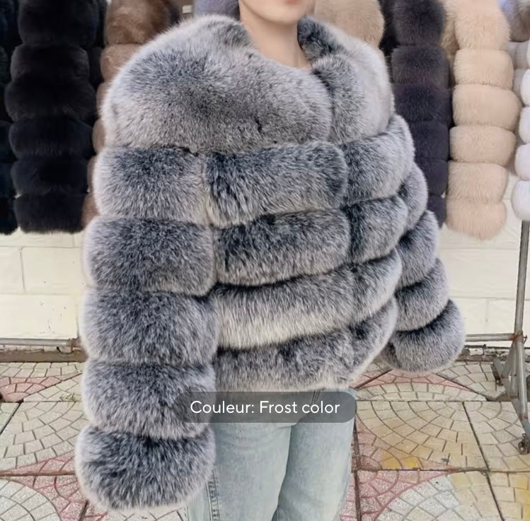 Doudoune Femme chic en Fausse Fourrure - Manteau Hiver Élégant et Douillet