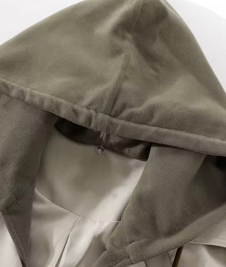 Trench fluide ceinturé à double boutonnage