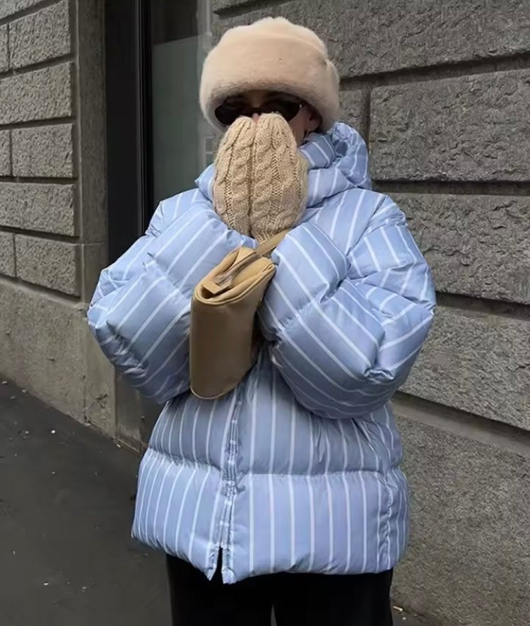 Doudoune Rembourrée à Rayures pour Femme