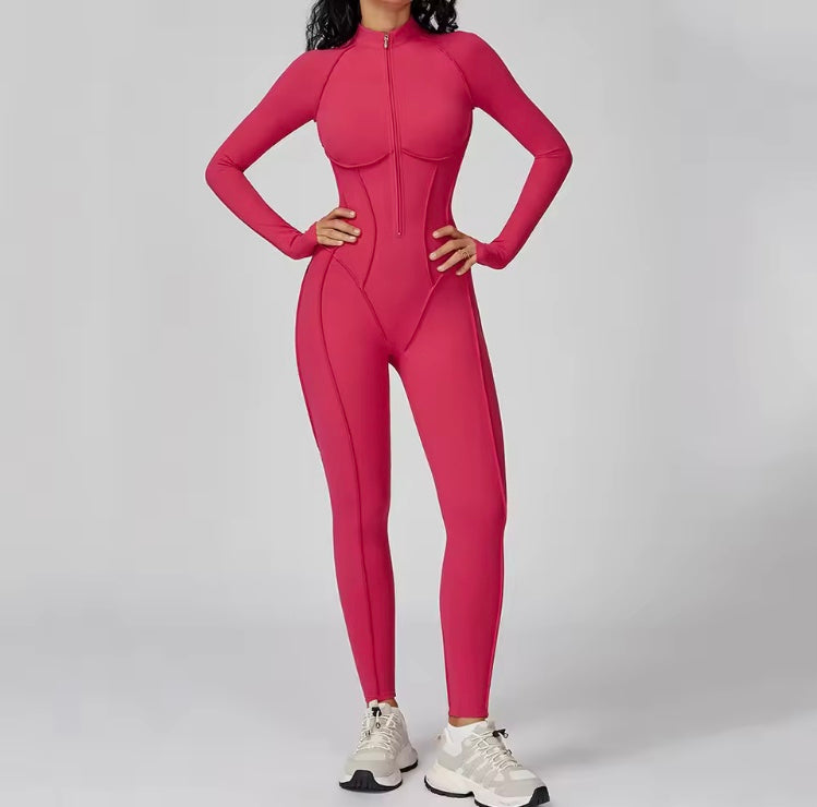 Combinaison Sport Femme à Fermeture Éclair – Fitness, Yoga & Entraînement