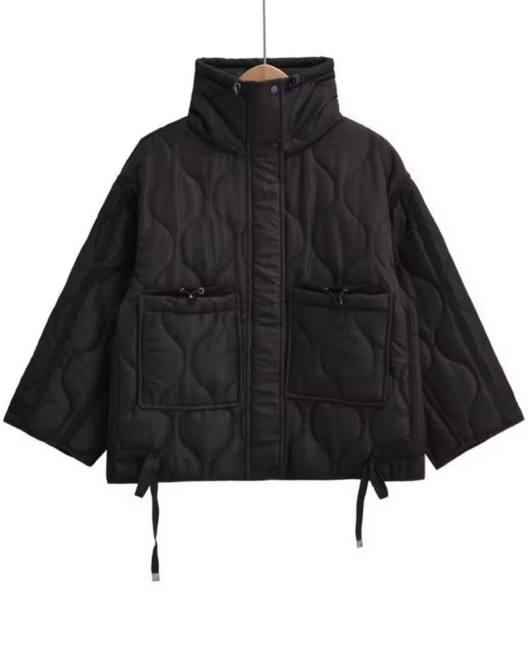 Veste matelassée col haut femme