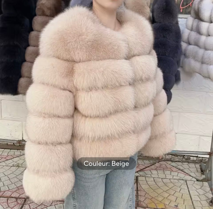 Doudoune Femme chic en Fausse Fourrure - Manteau Hiver Élégant et Douillet