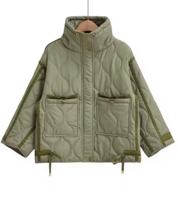 Veste matelassée col haut femme