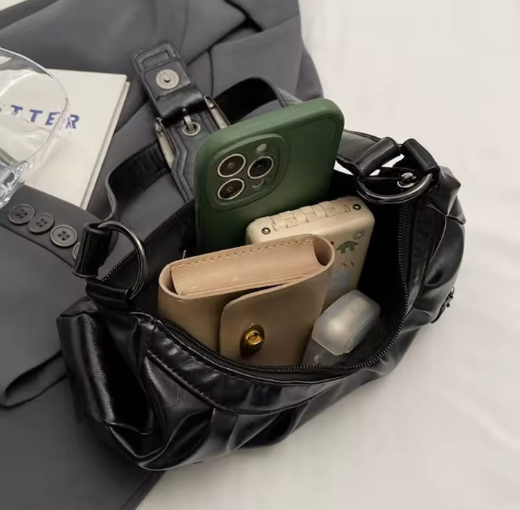 Sac bandoulière plissé