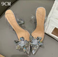 Sandales Argentées à Talon Transparent – Fleur en Cristal, Été 2025