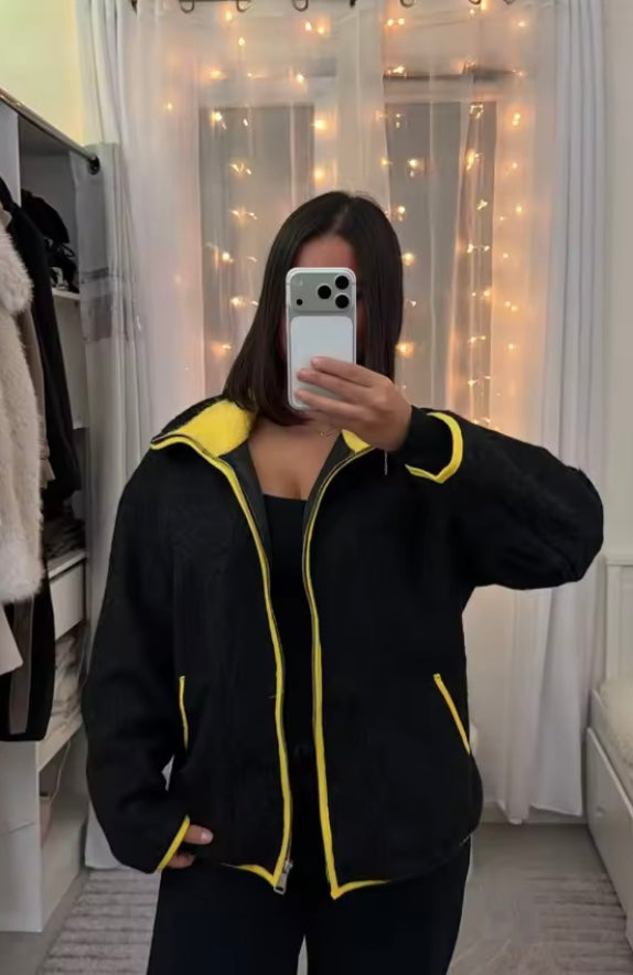 Veste polaire col montant zippée – Élégance moderne 2025