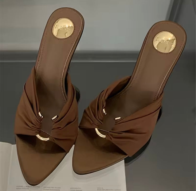 Sandales à Talons Fins – Mules Ouvertes Chic & Style Streetwear