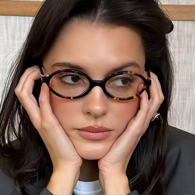 Lunettes Rétro Ovales Femme – Anti Lumière Bleue & Photochromiques