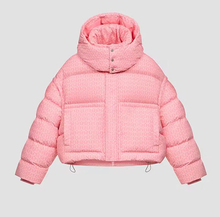 Veste d'hiver rembourrée à capuche pour femme, manches longues